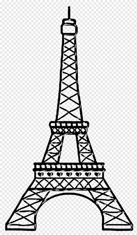 Paris Painting Easy, Eiffel Tower Drawing Easy, Eiffel Tower Cartoon, Efile Tower, Eiffel Tower Clip Art, Eiffel Tower Drawing, Tower Drawing, Paris Drawing, Tower Eiffel