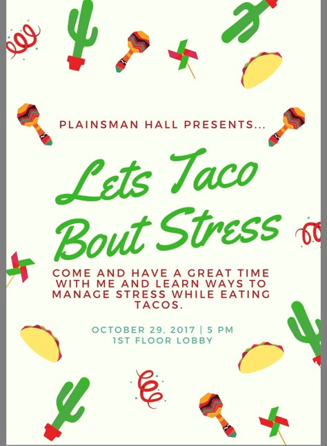 Plainsman Hall 1st wellness event #residentassistant Work Events Ideas, College Dorm Events Ideas, College Sga Events, College Club Activities Ideas Student, Hall Event Ideas College, Floor Program Ideas Resident Assistant, Sga Event Ideas, Hall Council Events, Social Event Ideas Activities