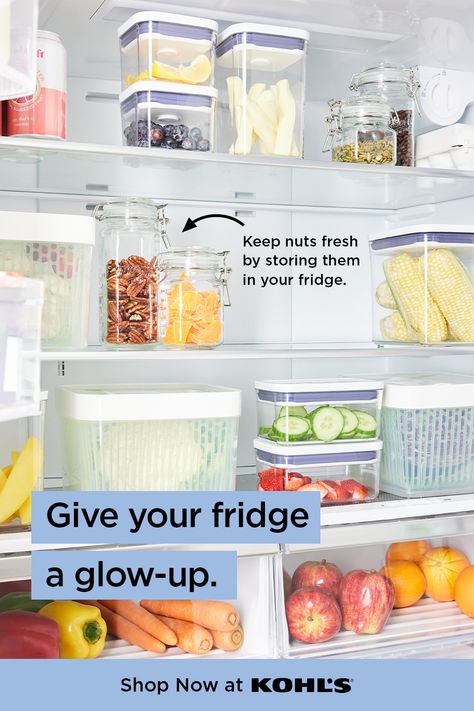 It’s always a good time to show your fridge a little love. Declutter with stylish storage solutions that look good and keep your groceries fresh for longer. Shop storage solutions of all shapes and sizes at Kohl’s and Kohls.com. Home Edit Fridge, Mom Meals, Dollar Store Diy Organization, Organize Kitchen, Space Aesthetic, Kitchen Makeovers, Home Edit, House Organization, Refrigerator Organization