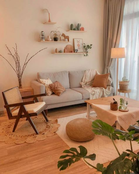 Simple Living Room Decor, Apartment Living Room Design, Interior Design Per La Casa, Dekor Diy, Living Room Color Schemes, Living Room Design Inspiration, Simple Living Room, Small Living Room Decor, Home Decor Ideas Bedroom