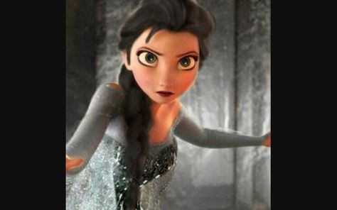 If Elsa had black hair. Night Powers, Black Elsa, Shadow Powers, Dark Powers, Fire Queen, Elsa Hair, Beautiful Darkness, Jack And Elsa, Alternative Disney