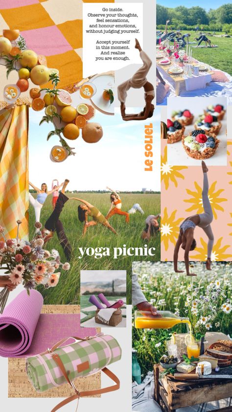 Yoga picnic 🧺🧘🏼‍♀️🌸 #yoga #picnic #yogamoodboard #yogapicnic #outdooryoga Girl Time Ideas, Story Creative Ideas, Yoga Home Studio, Yoga Retreat Ideas, Wellness Festival, Yoga Event, Yoga Activities, Yoga Marketing, Yoga Party