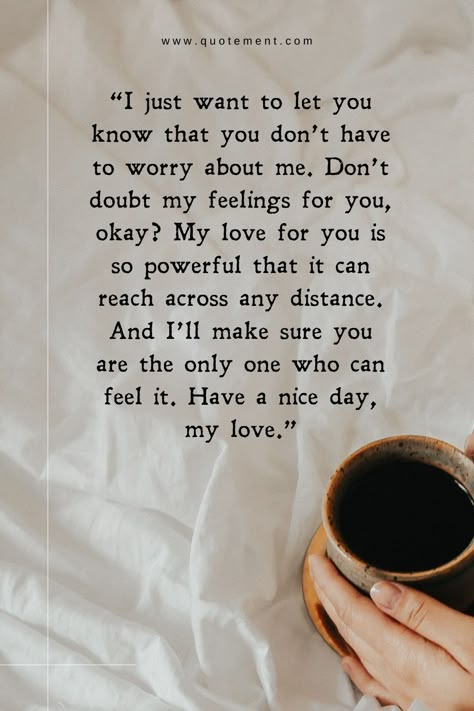 Do you need some help creating the loveliest good morning message for him long distance? Use one of these sweet, romantic messages! Message For Her Sweet, Morning Letter For Him, Long Good Morning Text For Her, A Sweet Message For Him, Cute Text For Him Long Distance, Cute Good Morning Quotes For Him, Romantic Text For Him, Good Morning Letters For Him, Romantic Messages For Him Long Distance