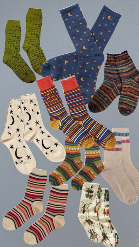 six Mod Outfit Modern, Goofy Socks Aesthetic, Funky Socks Aesthetic, Funny Socks Aesthetic, Funky Socks Outfit, Hippie Socks, Cool Socks Aesthetic, Aesthetic Socks, Odd Socks