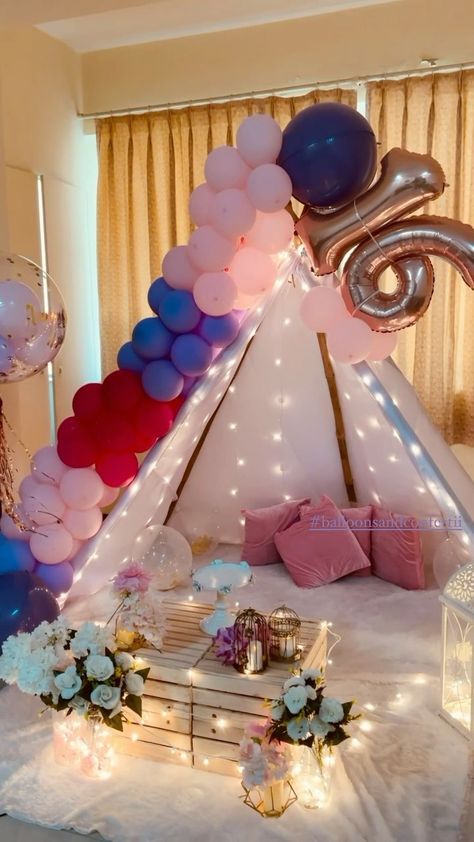 Teepee Tent Birthday Decorations, Tent Birthday Decoration, Tent Decorating Ideas Birthday, Tent For Birthday Party, Birthday Tent, Sleepover Tents, Rainbow Party Decorations, Teepee Party, Small Tent