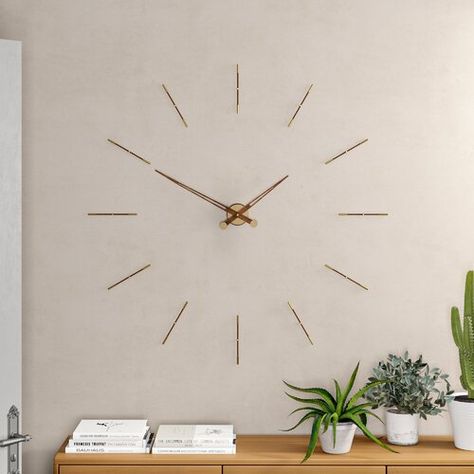 Art Deco Clock Wall, Minimal Wall Clock, Modern Clock Design, Clock On Wall, Wall Clock Ideas, Minimal Clock, Wall Clock Design Ideas, Wall Clock Decor Living Room, Paper Clock