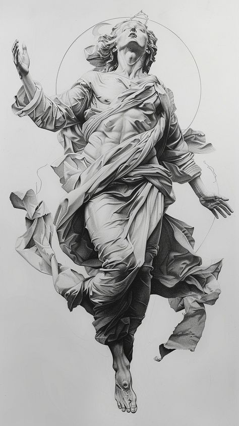 Jj Redick Tattoo, How To Draw A Statue, How To Draw Statues, Master Piece Art Paintings, Greek Drawing Art, Statue Drawing Reference, Greek Statues Drawing, Reference Photos For Artists Inspiration, Statue Art Drawing