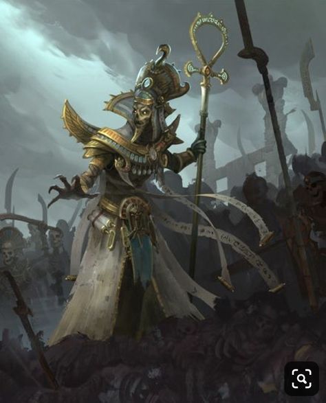 Warhammer Tomb Kings, Tomb Kings, Fantasy Battle, Warhammer Art, Fantasy Setting, Traditional Games, Fantasy Monster, Warhammer Fantasy, Egyptian Art