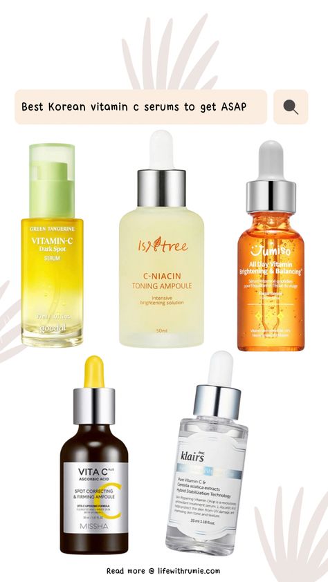 Korean Vitamin C, Serums For Glowing Skin, Vitamin C For Face, Korean Skin Care Secrets, Serum For Dry Skin, Best Vitamin C Serum, Best Face Serum, Skincare For Oily Skin, Cleanser For Oily Skin