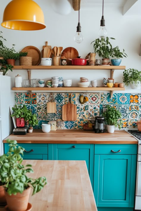 Homestay Ideas, Mexican Farmhouse Decor, Mexican Farmhouse, Bedroom Home Office Ideas, Mid Century Modern Kitchen Remodel, Reading Room Ideas, Hacienda Kitchen, Kitchen Color Schemes, Galley Kitchen Ideas