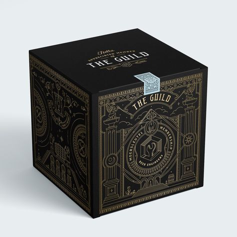 The Guild – Packaging Of The World Gothic Packaging Design, Fantasy Packaging, Victorian Packaging Design, Black Packaging Design, Candle Package Design, Mystical Packaging, Luxury Black Packaging Design, Dark Packaging, Celestial Packaging