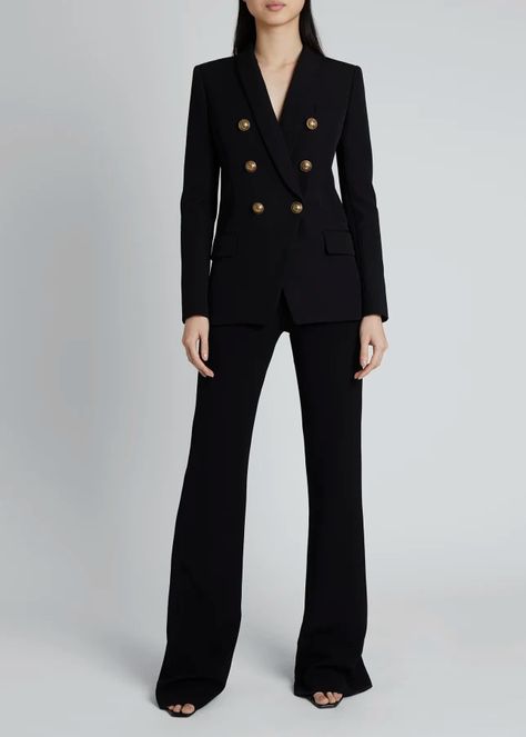 B5KD1 Balmain Oversized Wool Double-Breasted Jacket Graduation Outfits For Women, Balmain Blazer, Military Jackets, Womens Blazer, Chic Blazer, Women Blazer, Graduation Outfits, Pantsuits For Women, Graduation Outfit