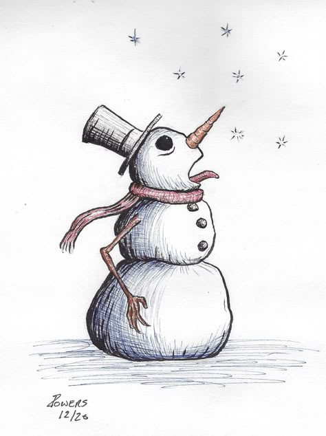 Snow Sketch Winter, Christmass Draw, Snow Men Drawing, Art Sketches Christmas, Christmas Art Sketches, Winter Easy Drawings, Snow Art Drawing, Cristmass Draw, Christmas Drawings Pencil Sketches