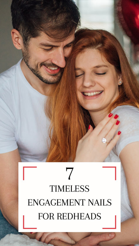 Choosing a timeless manicure will help you look back fondly on your engagement ring photos for years and years to come. Here are 7 timeless nail looks for your big day. Nails For Redheads, Nails For Engagement Ring, Engagement Ring Nails, Engagement Photo Nails, Timeless Manicure, Engagement Nails, Nail Looks, Engagement Ring Photos, Nail Photos