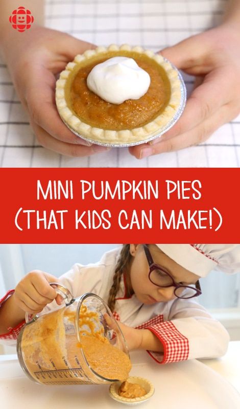 Pumpkin Recipes Kids, Pie Craft, Recipes Kids Can Make, Thanksgiving Desserts Kids, Thanksgiving Baking, Club Activities, Mini Pumpkin Pies, Pumpkin Activities, Pumpkin Pie Bars