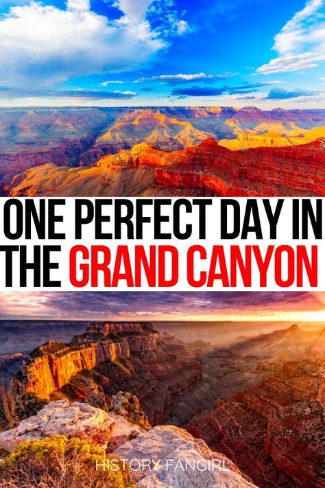 Grand Canyon One Day Trip, Sunrise Grand Canyon, Things To Do At The Grand Canyon, Grand Canyon South Rim Things To Do, Grand Canyon Bucket List, Camping Grand Canyon, Sedona To Grand Canyon, Grand Canyon Travel Guide, Grand Canyon Itinerary