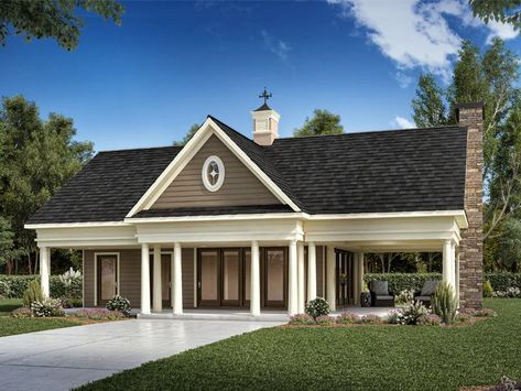 Pool House Plan, 019P-0002 Craftsman Pool House, Pool Guest House, Pool House Designs, House Quotes, Pool House Plans, Garage Style, Outdoor Kitchen Plans, Pool Landscape Design, Pool Cabana