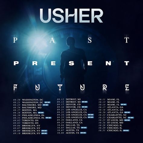 Due to incredible fan demand, multi-platinum, 8-time GRAMMY award-winning global entertainment icon USHER, has added additional shows to his 2024 North America tour, USHER: Past Present Future. Produced by Live Nation, 17 new dates have been added in New York, Los Angeles, Atlanta, Chicago, and more cities across North America, with additional regions to be announced across the globe soon. Usher Concert, Queer Gifts, Pride 2023, Usher Raymond, Posters For Wall, Snow Trip, Ticket Sales, Music Events, Male Artist