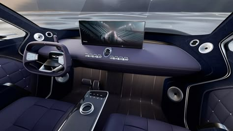 Genesis Unveils Neolun And GV60 Magma Concepts It Says Demonstrate The Brand’s Evolution | Carscoops Concept Car Interior Design, Korean Heritage, Car Design Interior, Interior Render, Spaceship Interior, Large Suv, Trim Design, Bmw X7, Luxury Car Interior