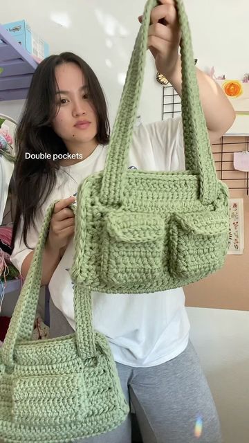 Crochet Diy Tutorial, Handbags Patterns, Diy Crochet Bag, Crochet Shoulder Bags, Crochet Fairy, Beginner Crochet Tutorial, Crochet Cactus, Quick Crochet Patterns, Mode Crochet