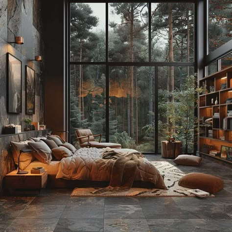 7+ Modern Slate Bedroom Flooring Ideas for a Sophisticated Design • 333+ Inspiring Lifestyle Ideas Black Floor Bedroom, Slate Bedroom, Bedroom Floor Ideas, Modern Eclectic Interior Design, Black Slate Floor, Bedroom Flooring Ideas, Cliffside House, Black Homes, Modern Eclectic Interior