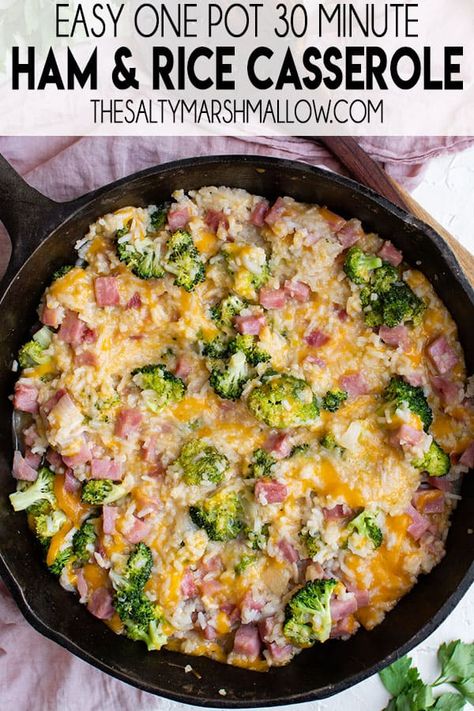 Leftover Ham Recipes Casseroles, Ham And Rice, Ham And Rice Casserole, Ham Dinner Recipes, Ham Leftovers, Ham Dishes, Ham Dinner, Ham Casserole, Leftover Ham Recipes