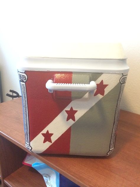 Alpha Sigma Phi formal cooler (Laurie Phillips KKG) Alpha Sigma Phi Fraternity, Alpha Sigma Phi Cooler, Formal Flask, Beach Weekend Cooler, Sorority Coolers, Frat Formal, Alpha Sigma Phi, Formal Cooler Ideas, Little Baskets