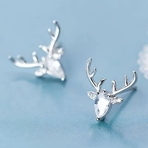 Fashionable And Cute Deer Antler Christmas Earrings For Ladies, Suitable For Parties, Gifting, Daily Wear, And Elegant Casual Wear https://share.temu.com/qrC6LhkcWBA via @shoptemu Candy Cane Sugar Cookies, Buffalo Check Decor, Train Christmas, Antler Christmas, Reindeer Sleigh, Johanna Parker, Header Design, Lollipop Candy, Decor Christmas Tree