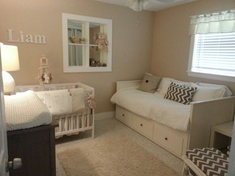 Daybed Bed Sets - Foter Nursery Layout, Nursery Guest Room, Perfect Nursery, Baby Room Neutral, Small Nurseries, Baby Nursery Neutral, Baby Nursery Ideas, Perfect Room, Shared Room