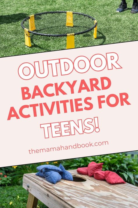 Looking for outdoor activities for teens? These group games are perfect for fun and engaging outdoor games for teens. Explore fun backyard ideas for teens and get teens outside with exciting outdoor teen games. These backyard activities for teens are great for any gathering, offering loads of games for teenagers! Outdoor Teen Games, Outdoor Activities For Teens, Diy Backyard Playground, Outdoor Games For Teens, Group Activities For Teens, Find New Hobbies, Fun Activities For Teens, Fun Backyard Ideas, Summer Activities For Teens