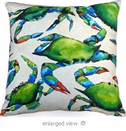 Crab pillow Blue Crabs Art, Crabs On The Beach, Maryland Art, Crab Painting, Charleston Art, Blue Crabs, Crab Art, Crab Print, Beach House Wall Art