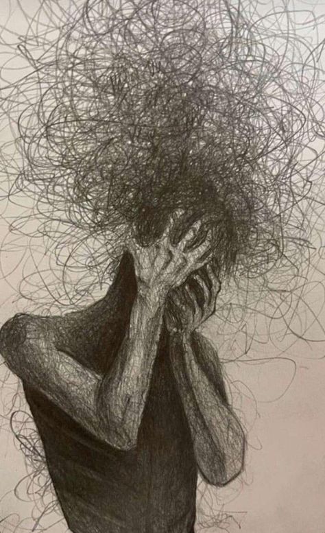 Anger Art, Scary Drawings, Meaningful Artwork, Scribble Art, Meaningful Drawings, Deep Art, Charcoal Art, Dark Art Drawings, Dark Art Illustrations