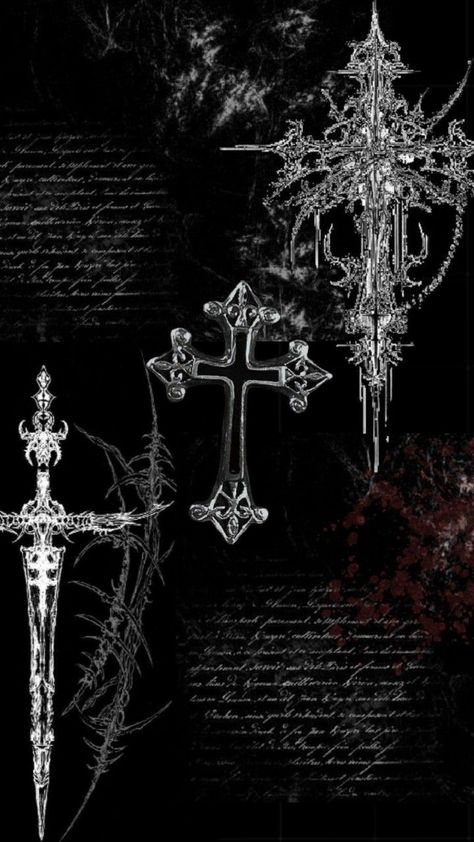 Emo Backgrounds, Emo Aesthetic Wallpaper, Gothic Background, 2000s Wallpaper, Scene Wallpaper, Cross Wallpaper, Goth Wallpaper, Gothic Wallpaper, Cocoppa Wallpaper