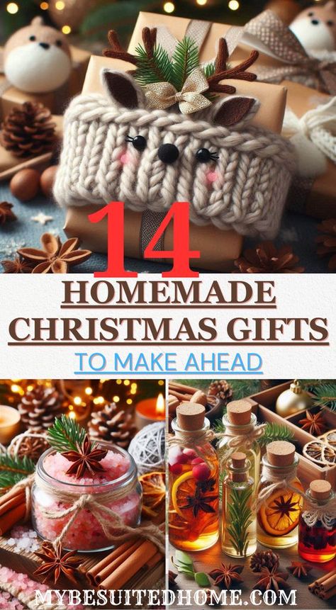 Craft heartfelt and budget-friendly gifts this season with these 14 creative homemade Christmas gift ideas from Day to Day Adventures. Perfect for everyone on your list, these gifts can be made ahead for a stress-free holiday! #handmadechristmasgifts #diygiftsforchristmas #uniquechristmasgiftideas #makeaheadchristmasgifts #budgetfriendlychristmasgifts Homemade Baked Goods Christmas Gifts, Home Made Christmas Present Ideas, Canned Holiday Gifts, Holiday Decor On A Budget, Gift Ideas To Make For Christmas, Homemade Christmas Gifts Edible, Easy Christmas Gifts To Make For Friends, Make Your Own Christmas Gifts, Diy Jar Christmas Gifts