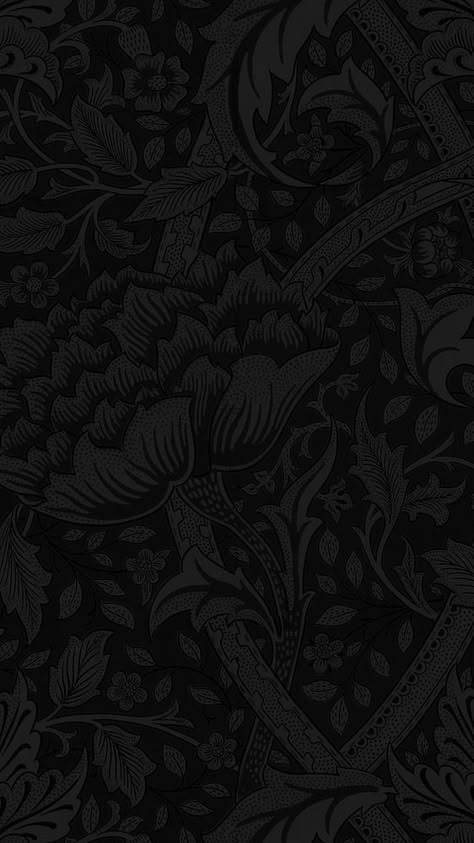 William Morris' Windrush iPhone wallpaper, black botanical pattern background, remixed by rawpixel | premium image by rawpixel.com / Adjima Dark Character Aesthetic, Whimsigoth Wallpaper, Gaming Room Inspiration, Dark Gray Wallpaper, Cool Wallpaper Ideas, Iphone Wallpaper Dark, Lime Green Wallpaper, Iphone Background Pattern, Dark Character