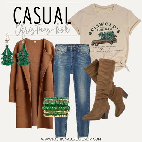 Fashionably Late Mom's Amazon Page Christmas Outfit Casual, Casual Holiday Outfits, Cute Christmas Outfits, Christmas Outfits Women, Christmas Look, Solid Color Sweater, Amazon Clothes, Fashion Family, Ribbed Sweater Dress