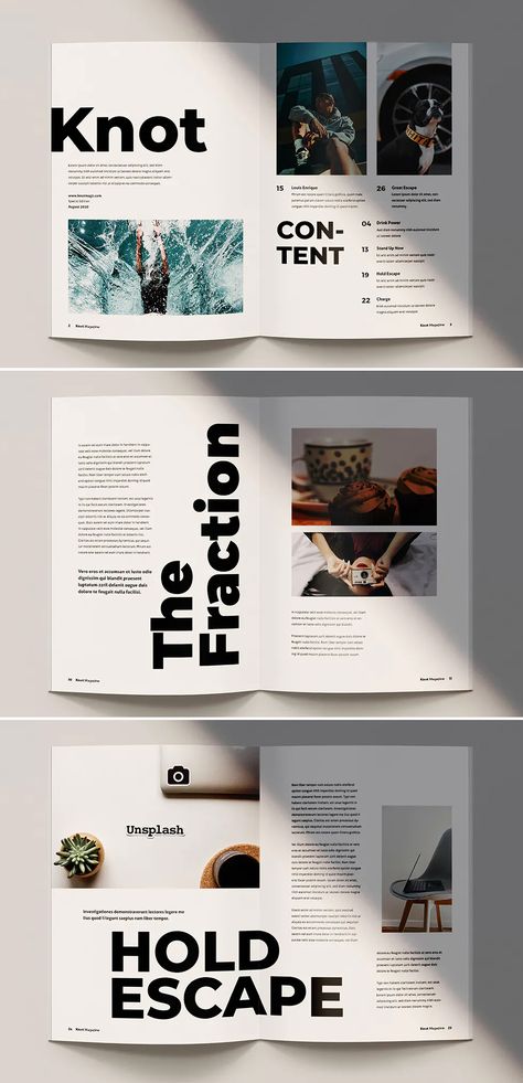 Fashion Magazine Template, Design De Configuration, Booklet Layout, Poster Grafico, Magazine Design Cover, Mises En Page Design Graphique, Magazine Layout Inspiration, 잡지 레이아웃, Editorial Design Layout