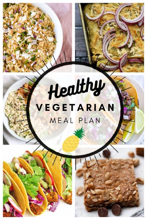 Easy and healthy vegetarian meal plan plus shopping list and recipes! A late April meal plan part of our weekly series. // Rhubarbarians // Healthy Vegetarian Meal Prep, Veggie Meal Plan, Gluten Free Couscous, Healthy Vegetarian Meal Plan, Vegetarian Meal Plans, Veggie Meal Prep, Meal Prep Plan, Veggie Meal, Meal Plan Week