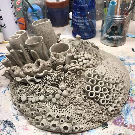 Clay Coral, Coral Reef Art, Coral Sculpture, Art Coquillage, Bollywood Dance Choreography, Dance Choreography Aesthetic, Coral Art, Sculpture Art Clay, Aesthetic Dance