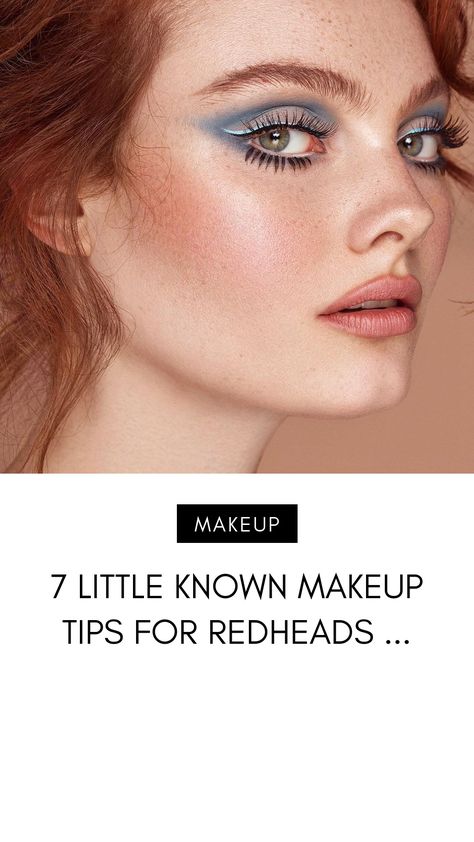 Red Hair Blue Eyes Makeup, Makeup Looks For Redheads, Redheads With Brown Eyes, Pale Skin Eye Makeup, Eyebrows Redheads, Ginger Makeup, Makeup Tips For Redheads, Red Hair Makeup, Red Hair Blue Eyes