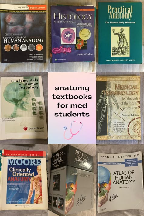 Mbbs 1st Year Books, Books For Med Students, Best Medical Books, Med School Must Haves, Medicine Books Aesthetic, Medical Books To Read, Med Student Room, Books For Medical Students, Medschool Aesthetic