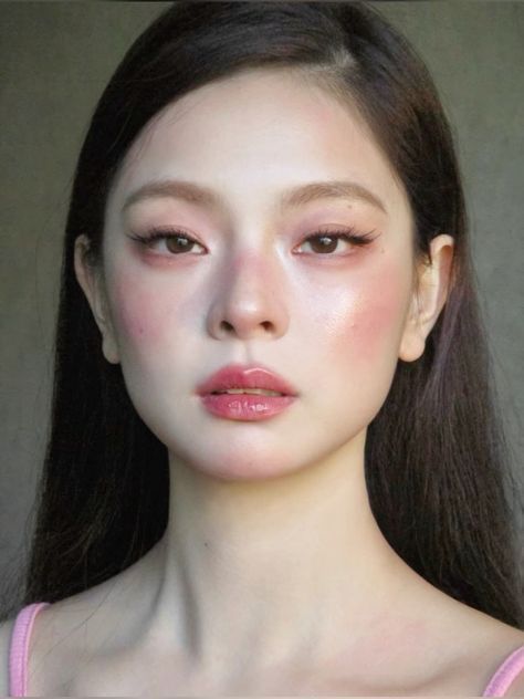 Natural Ingenue Makeup, Douyin Makeup No Contacts, Hyperfeminine Makeup, Viet Makeup, Soft Douyin Makeup, Natural Douyin Makeup, Natural Asian Makeup, Princess Makeup Looks, Kdrama Makeup