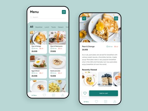 Restaurant Menu Mobile App Design by Phenomenon Studio on Dribbble Mobile Restaurant, Restaurant App, Recipe App, Ui Design Mobile, Food Delivery App, Mobile App Design Inspiration, Delivery App, Restaurant Menu Design, App Template