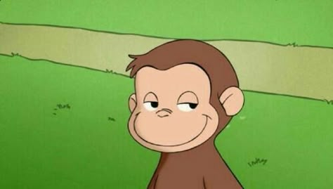 Cartoon Monkey, Monkey Art, Curious George, Funny Reaction, Funny Reaction Pictures, Cartoon Jokes, Reaction Memes, Funny Cartoon, Reaction Pics