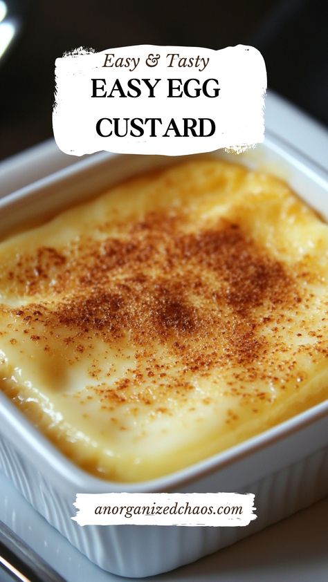 Egg Free Custard Recipe, Egg Custard Cups, Egg Custard Pudding Recipe, Custard Recipes Easy, What To Make With Lots Of Eggs, Hot Custard Recipe, Baked Custard Recipe Simple, High Protein Custard, New Egg Recipes