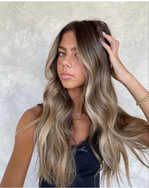 Platinum Brown Hair Balayage, Brown Fade Into Blonde Hair, Partial Highlights With Face Framing, Dark Hair With Lots Of Highlights, Lived In Ashy Blonde Balayage, Smudge Root Bronde, Lived In Blonde On Dark Hair, Brunette With Subtle Blonde Highlights, Blonde Bronde Haircolor