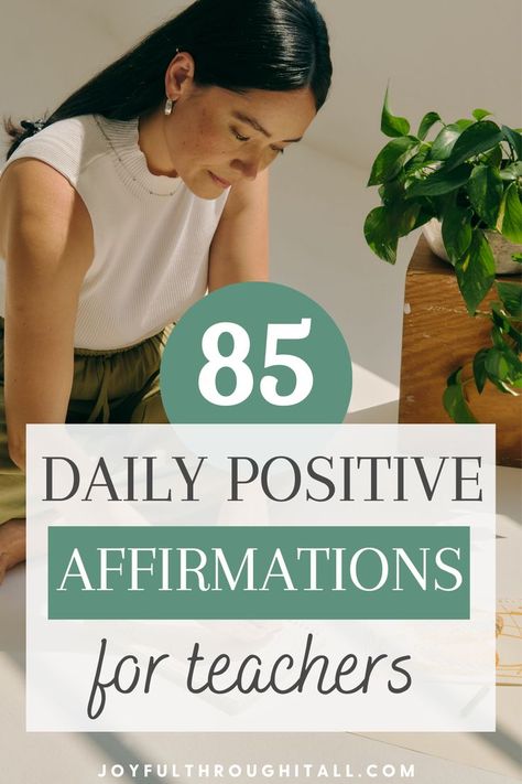 Daily morning Affirmations for teachers Affirmations For Teachers, Quit Teaching, Life Positive Quotes, Staff Morale, Romanticize Your Life, Teacher Appreciation Ideas, Create Your Dream Life, Daily Journal Prompts, Appreciation Ideas