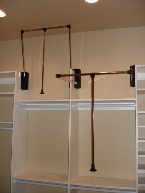 Closet Pull Down Rod Ideas Unique Check more at https://cheapacticin.com/13931/closet-pull-down-rod-ideas-unique Closet Rod Diy, Pull Down Closet Rod, Pull Down Closet, Closet Rods, Clothes Rod, Closet Renovation, Rev A Shelf, Closet Remodel, Closet Room