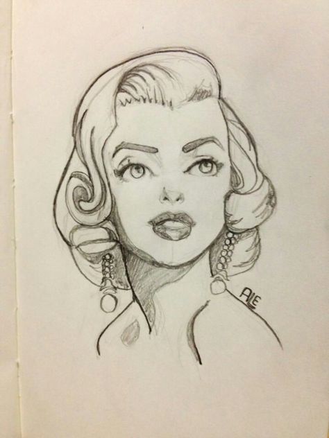 Marilyn Monroe 심플한 그림, Drawing Hands, Marilyn Monroe Art, Drawing Faces, Cool Sketches, Drawing Tutorials, Op Art, Art And Illustration, Illustration Inspiration