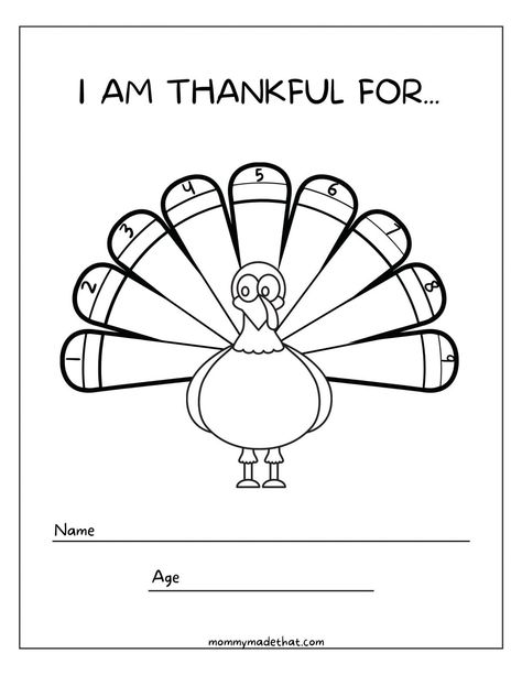 Thankful Turkey Printable Preschool Thanksgiving Printable, Thankful Turkey Printable Free, I Am Thankful For Turkey Craft, Thankful Turkey Printable, Turkey Printable, I'm Thankful For Printable, I Am Thankful For Printable, I’m Thankful For Printable, Turkey Color Matching Printable